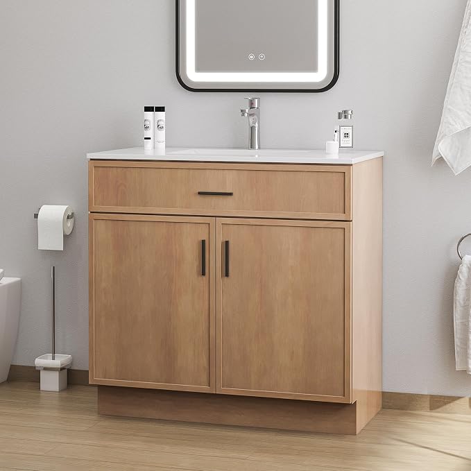 36" Bathroom Vanity with Sink Combo Set, Freestanding Farmhouse Bathroom Vanity - Image 3