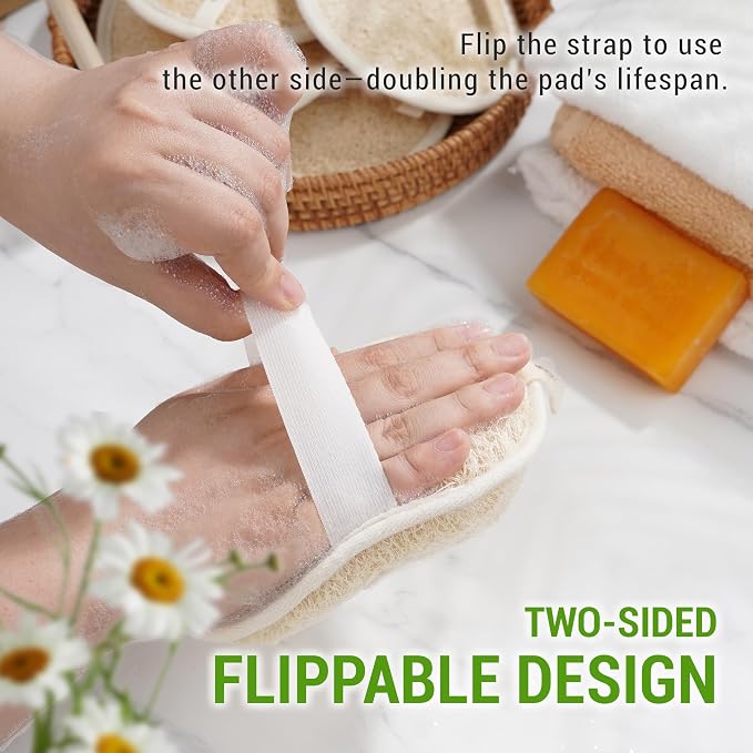 Vietnamese Natural Loofah Exfoliating Body Scrubber Pads, 100% Plant-Based - Image 5