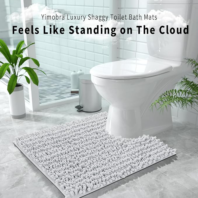 Yimobra Toilet Rug U Shaped Washable 24x20 Inch - Image 6