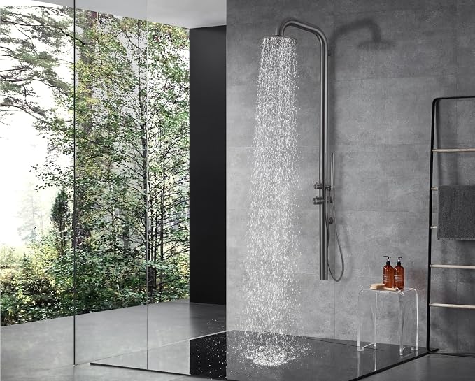 HEATGENE Outdoor Shower with Body Jets and Handheld, Wall-Mounted Shower Head - Image 2