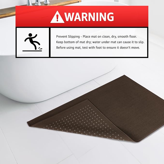 American Soft Linen Bath Rug, 20 in 34 in 100% Cotton Bath Mats Rugs - Image 4