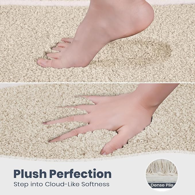 PURRUGS Bathroom Rug Non-Slip Machine Washable 20" x 24" U-Shaped, Super - Image 4