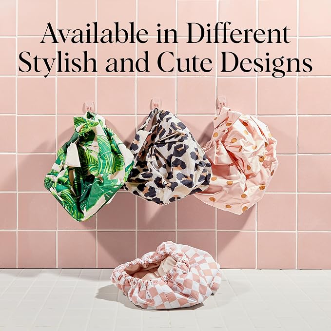 Kitsch Luxury Shower Caps for Women Reusable Waterproof - Image 8
