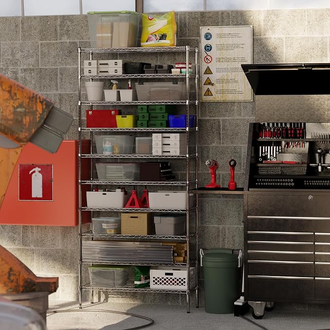 14" Deep x 42" Wide x 96" Height Wire Shelving Kit | 10-Tier | NSF Commercial - Image 6