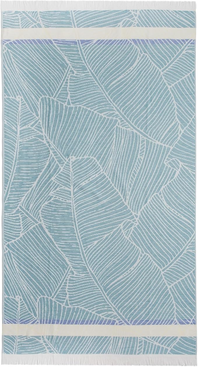 SOFE H&L | LINVIA Foutah Quick Dry Beach Towel Pack of 1 Leaves by SOFEHomeLiving