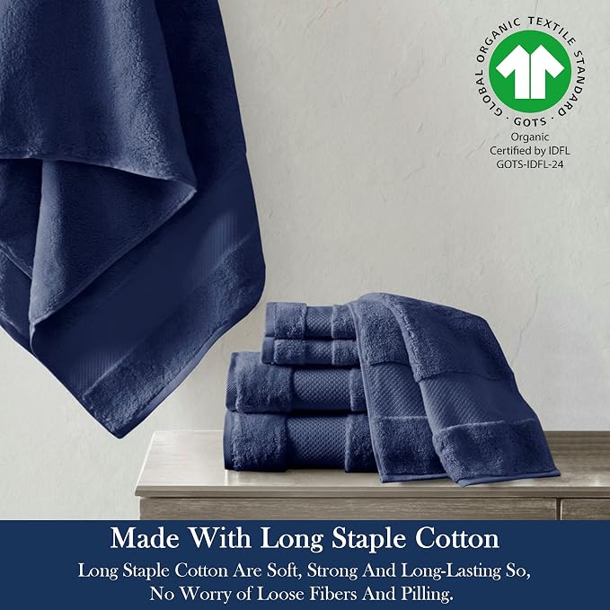 Delara Organic Cotton Luxuriously Plush Bath Towel 33 Piece Set|GOTS & Oeko-TEX - Image 3