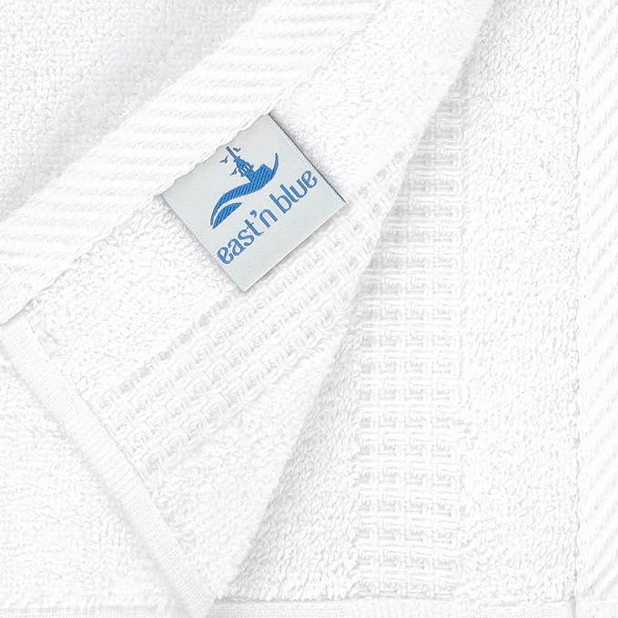 EastNBlue Lara 100% Turkish Cotton Washcloths 4 Pack, Extra Soft & Absorbent - Image 4