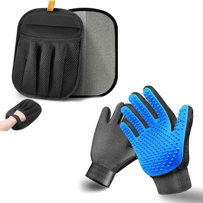 2-in-1 Pet Hair Removal Glove Set by NVNAN