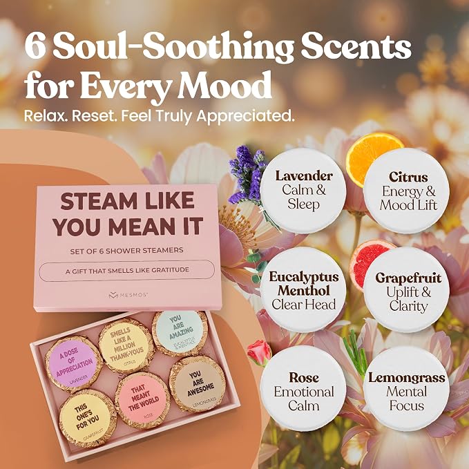 MESMOS 6 Assorted Shower Steamers Aromatherapy, Thank You Christmas Gifts - Image 2