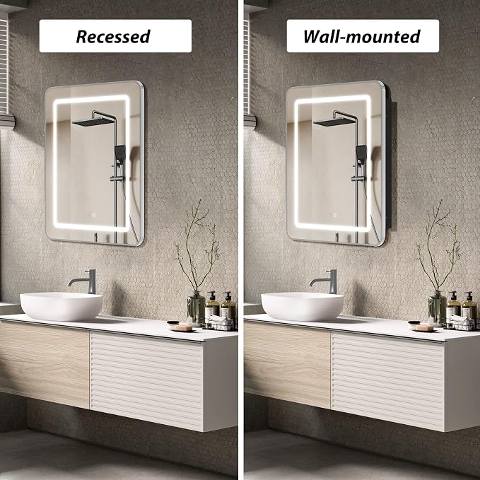 APRILSOUL 20X30 Inch Silver Bathroom Medicine Cabinet - Image 3