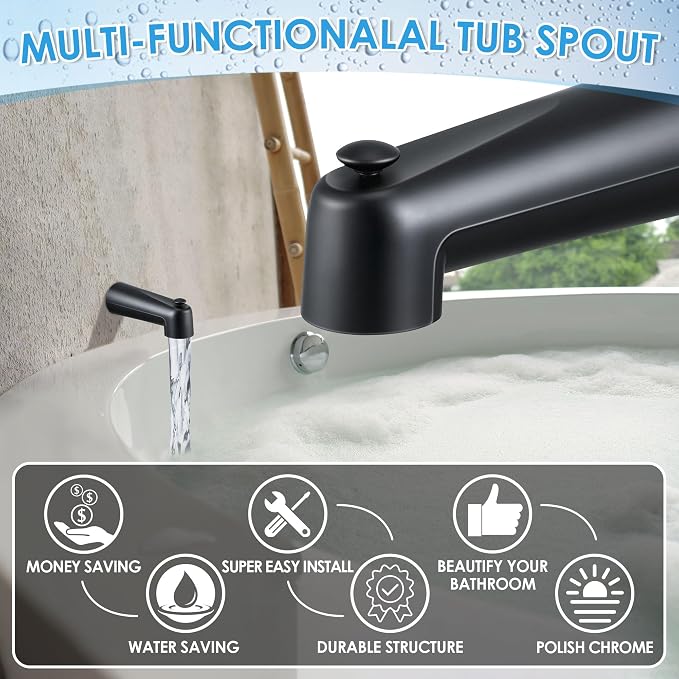 Enhon 7 Inch Slip on Tub Spout - Image 5