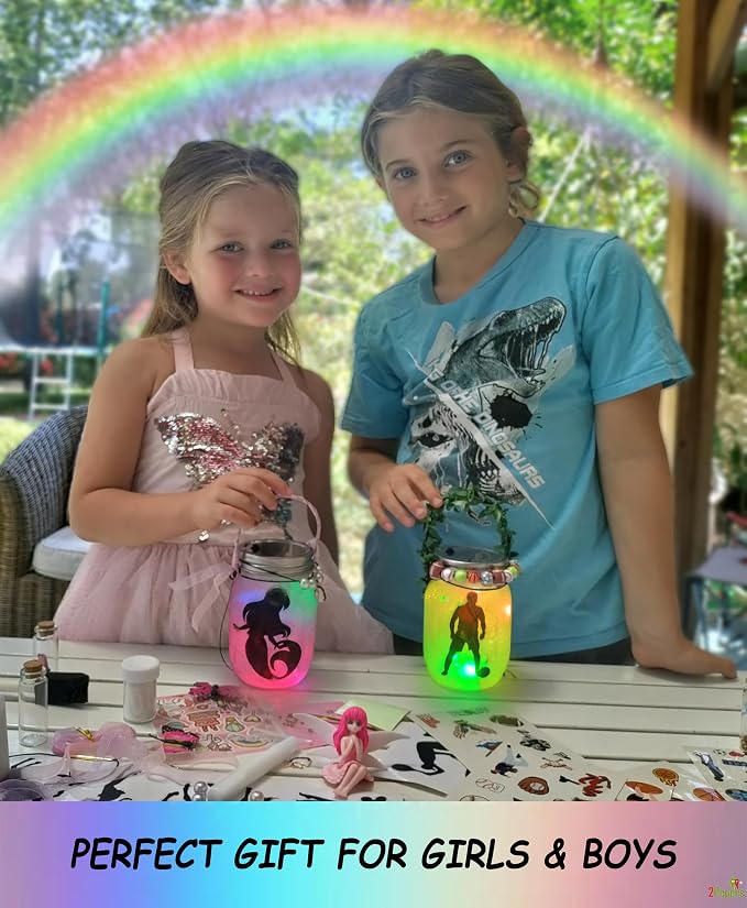 Make Your Own Mermaid Toy Night Light Lantern Jar Arts & Crafts - Image 4