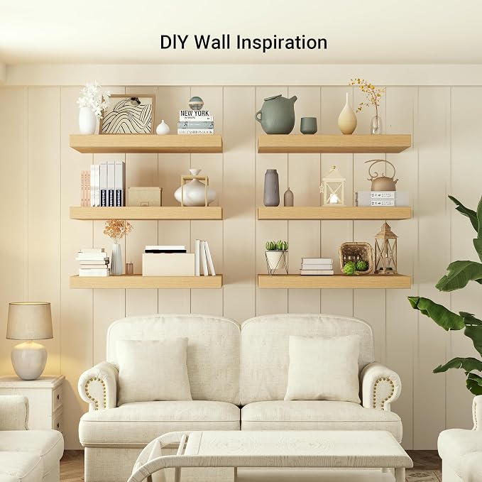 Heimlove 12 Inch Deep Floating Shelves, 48 x 12 inches Long Wall Shelf - Image 5