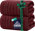 DAN RIVER Pack of 2 Bath Sheet 35x70 Inches, Ribbed Jumbo Bath Towels, Soft and by DanRiver
