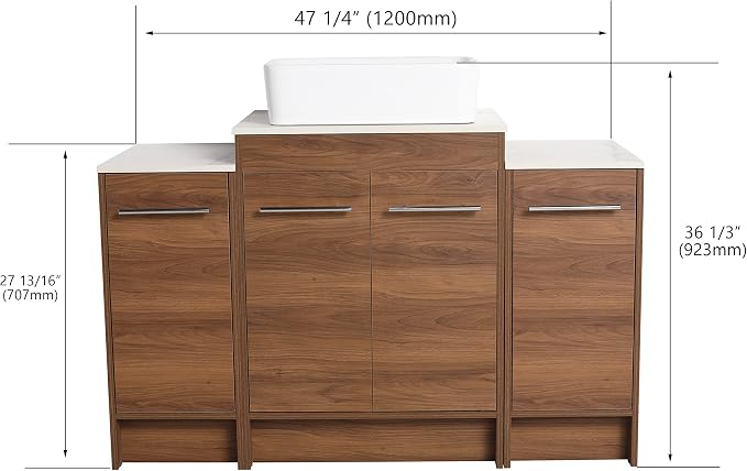 48 Inch Bathroom Vanity with Sink, Mordern Bathroom Vanity, Single Sink - Image 2