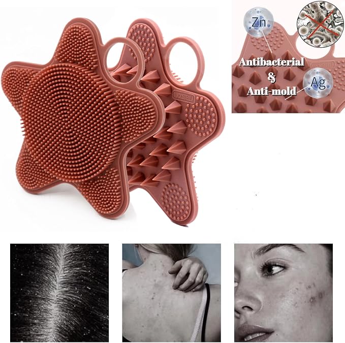 LUCKSTELLA 2 in 1 Silicone Body Scrubber, Food-Grade Silicone Body Brush - Image 2
