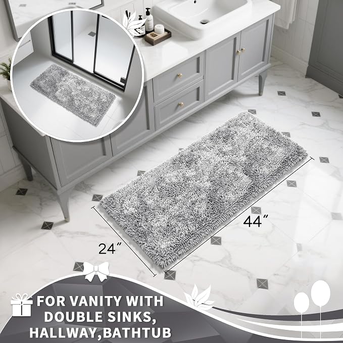 Yimobra Long Bathroom Rug Non Slip 44x24 Inch, Extra Thick Soft Absorbent - Image 4