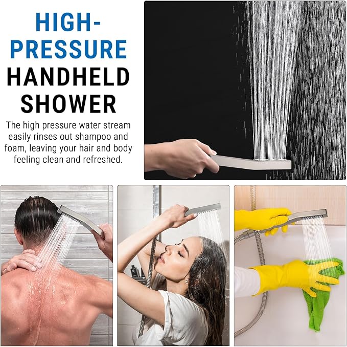 G-Promise All Metal 14 Inch Dual Square Shower Head - Image 3