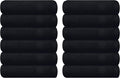 GLAMBURG Ultra Soft 12-Piece Washcloths Set 13x13-100% Ringspun Cotton by GLAMBURG