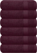 GLAMBURG Ultra Soft 6-Piece Hand Towel Set 16x28-100% Ringspun Cotton by GLAMBURG