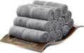 Mosobam Luxury Turkish Towels Set of 12 Washcloths 13X13 Charcoal Gray 700 GSM by Mosobam