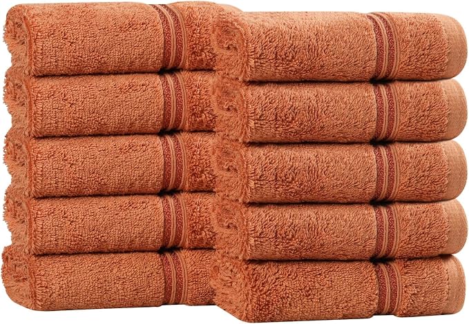 Superior Egyptian Cotton Face Towel/Washcloth Set, Small Towels - Image 2