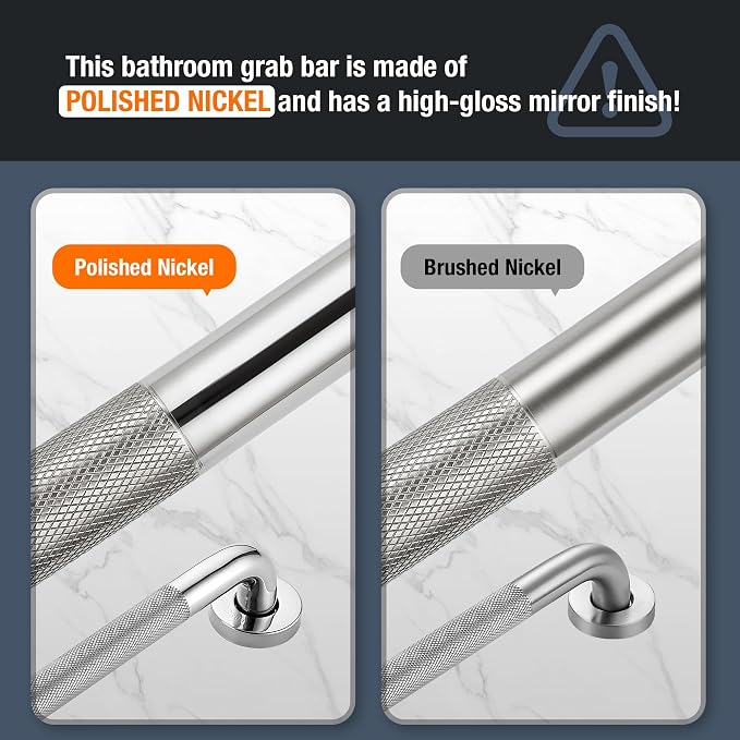Grab Bars for Shower, 2 Pack 18-Inch Anti Slip Shower Handles for Elderly - Image 5