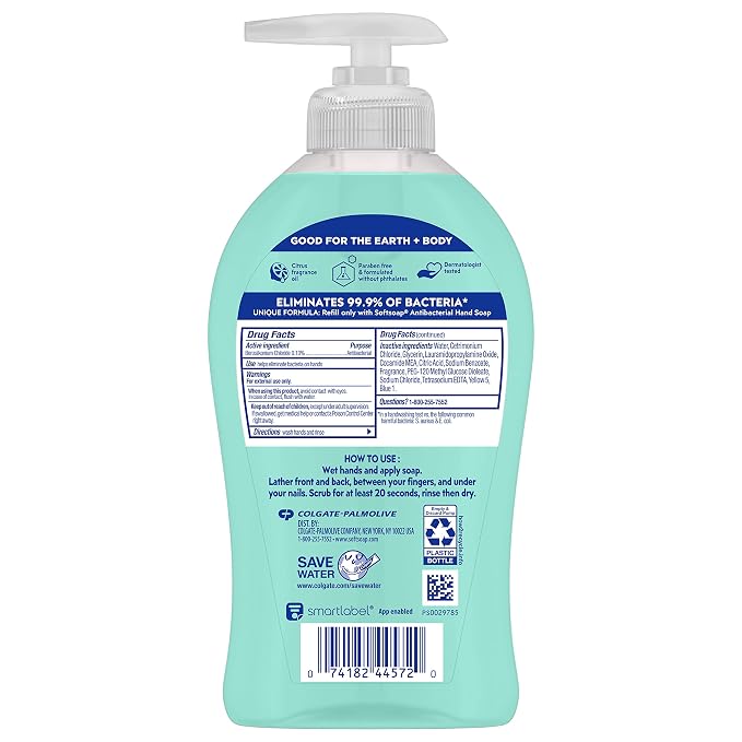 Softsoap Antibacterial Liquid Hand Soap, Fresh Citrus Scent Hand Soap, 11.25 - Image 9