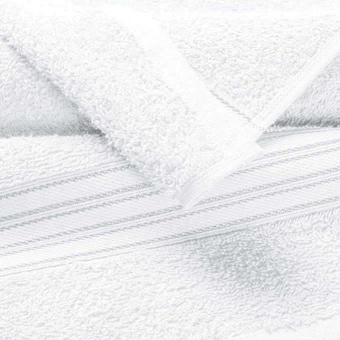 BOUTIQUO Ultra Soft Cotton Washcloths, Contains 12 Piece Face Cloths 12x12 inch - Image 2