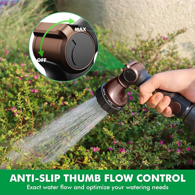 RESTMO Heavy Duty Hose Nozzle, Metal Garden Water Hose Sprayer - Image 2