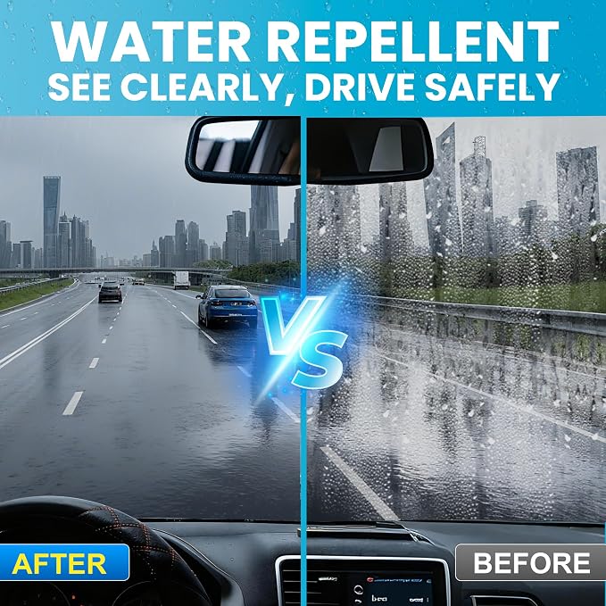 Glass Water Repellent and Rain Repellent Spray, Hydrophobic Coating - Image 4