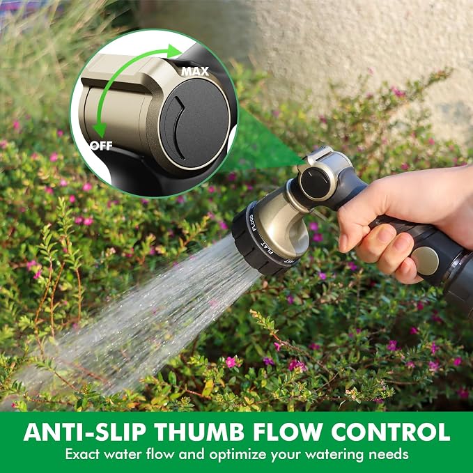 RESTMO Heavy Duty Hose Nozzle, Metal Garden Water Hose Sprayer - Image 3