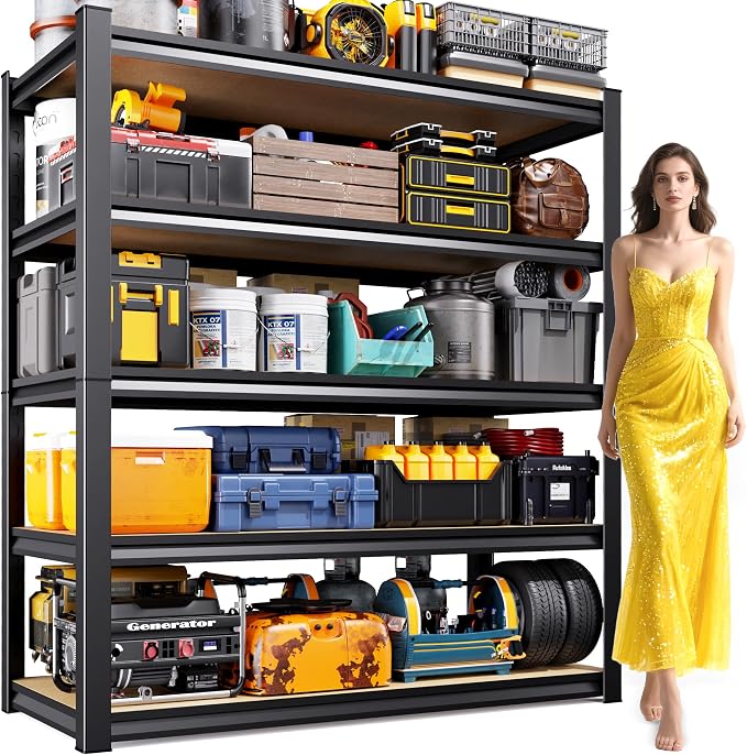 45.6" W Garage Shelving Heavy Duty 5-Tier Storage Shelves, Home Storage Shelf by Unknown
