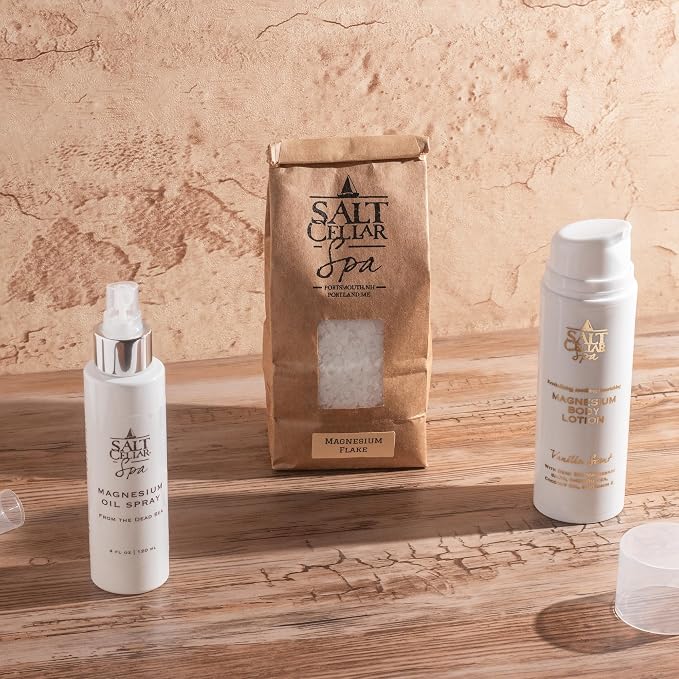 Salt Cellar Magnesium Wellness Bundle – Bath Soak, Body Lotion & Oil Spray - Image 2