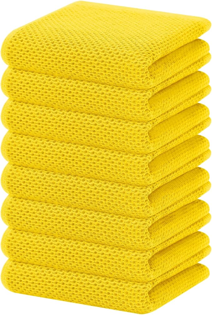 Homaxy 100% Cotton Waffle Weave Kitchen Dish Towels, Ultra Soft Absorbent Quick by Homaxy