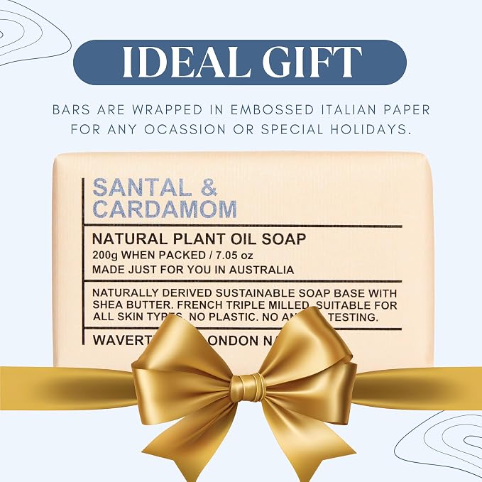 Wavertree & London Santal & Cardamon Scented Natural Soap Bars, 7oz - Image 6