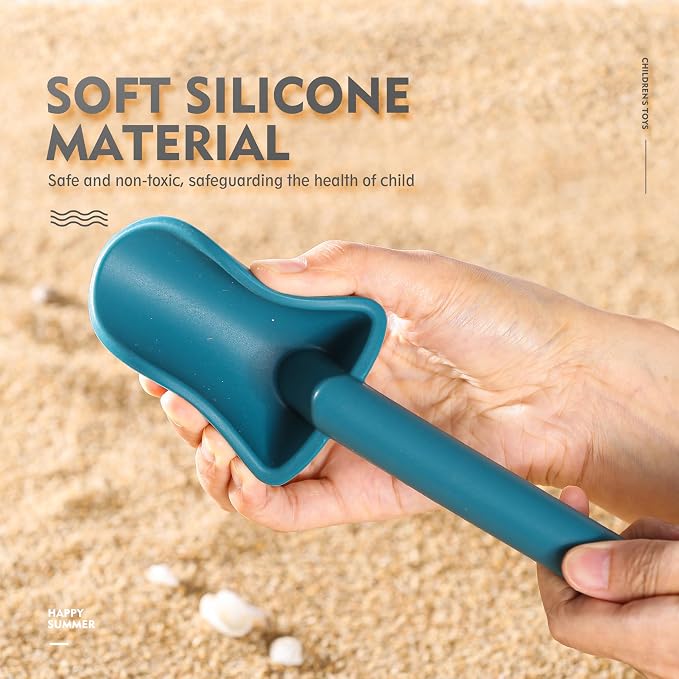 MarcZero 11Pcs Silicone Beach Toys, Modern Baby Beach Toys, Travel Friendly - Image 6