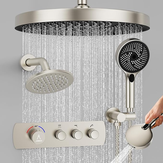 Shower System Brass Thermostatic Shower Faucet Set by JQBQS