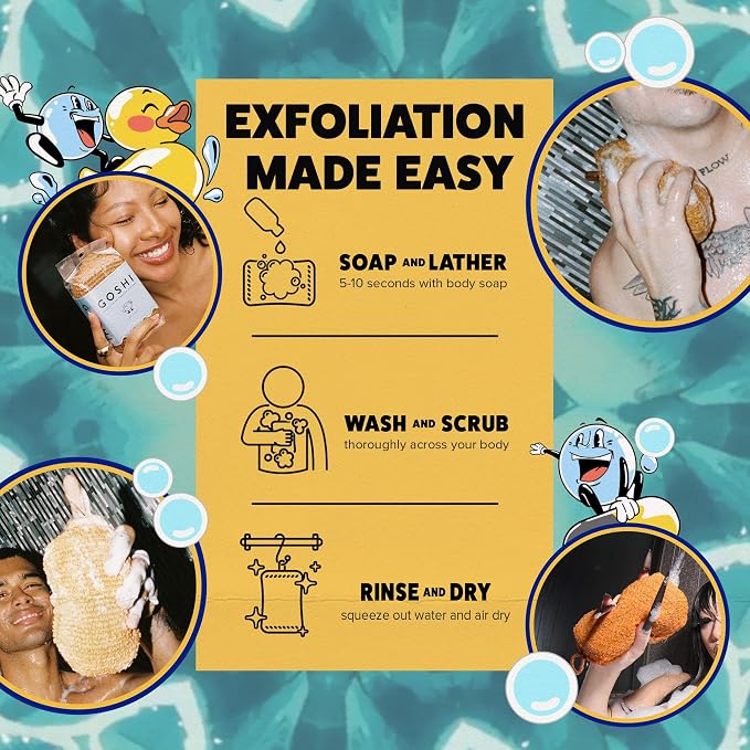 GOSHI Exfoliating Shower Sponge - Image 7