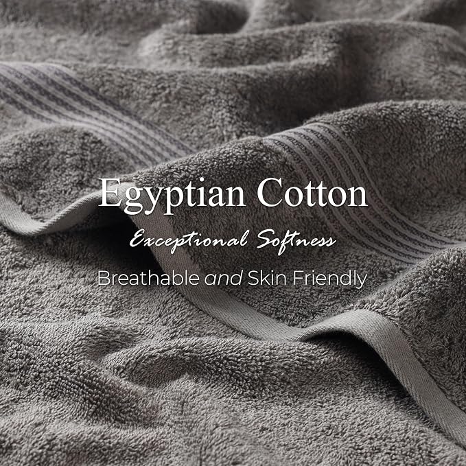 Superior Egyptian Cotton Bath Towel Set, Home Bathroom Towels, Guest Bath - Image 5