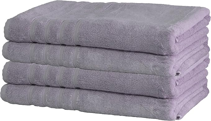 Mosobam Luxury Turkish Towels Set of 4 Bath Sheets 35X70 Lavender Aura 700 GSM by Mosobam