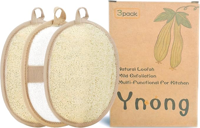 Natural Loofah Exfoliating Body Scrubber Pads, Bath Loofah by Unknown