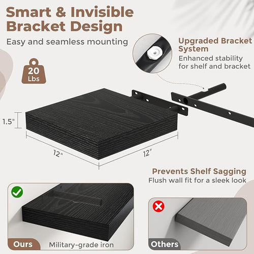 12 Inch Square Floating Shelves - Image 2