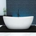 65'' Freestanding Solid Surface Resin Stone Bathtub, Freestanding Tub, by MEDUNJESS