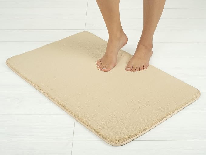 American Soft Linen 21x32 Fluffy Foamed Slip Reducer Bath Rug, Machine Washable by AmericanSoftLinen