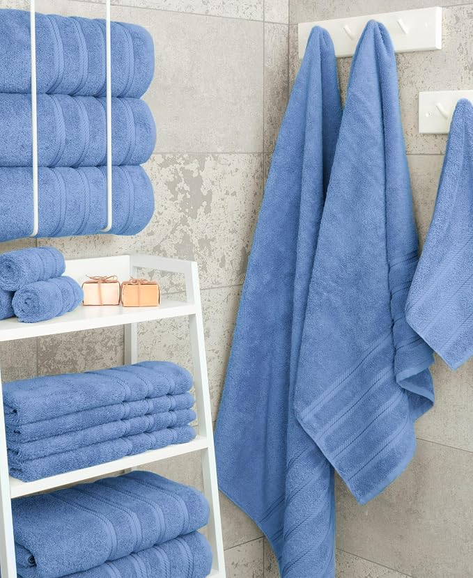American Soft Linen Luxury 4 Piece Bath Towel Set, 600 GSM 100% Cotton Turkish - Image 3