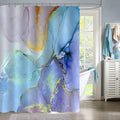 Gibelle Extra Long Shower Curtain 72 x 84, Tall Abstract Marble Fabric Shower by Gibelle