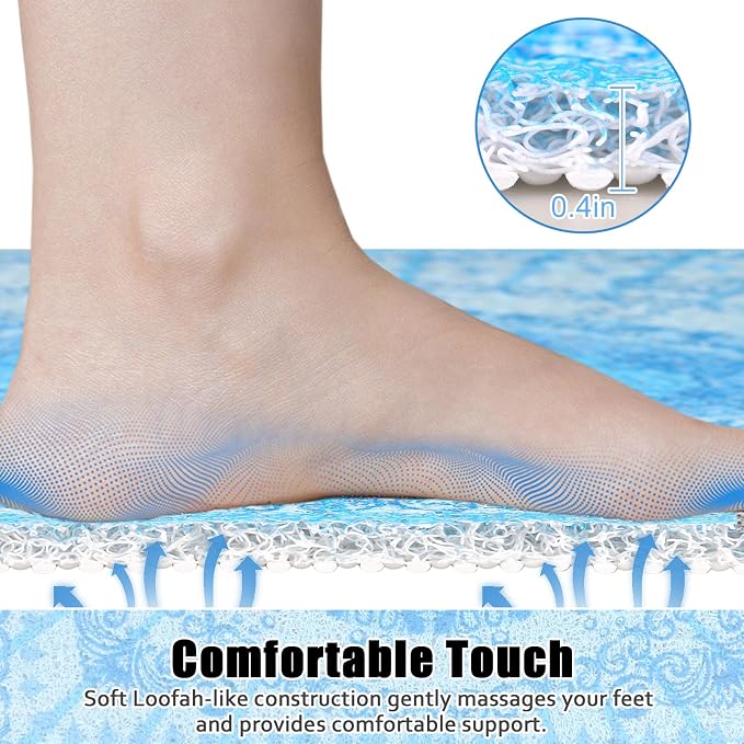 Square Shower Mat Non Slip: 31x31 Inch Extra Large Shower Floor Mat - Image 4