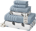 Modern Threads Organic Vines 6-Piece 100% Cotton Towel Set – Yarn Dyed Jacquard by ModernThreads