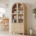 71" Tall Arched Kitchen Pantry, Kitchens Pantry Storage Cabinet by Furnify